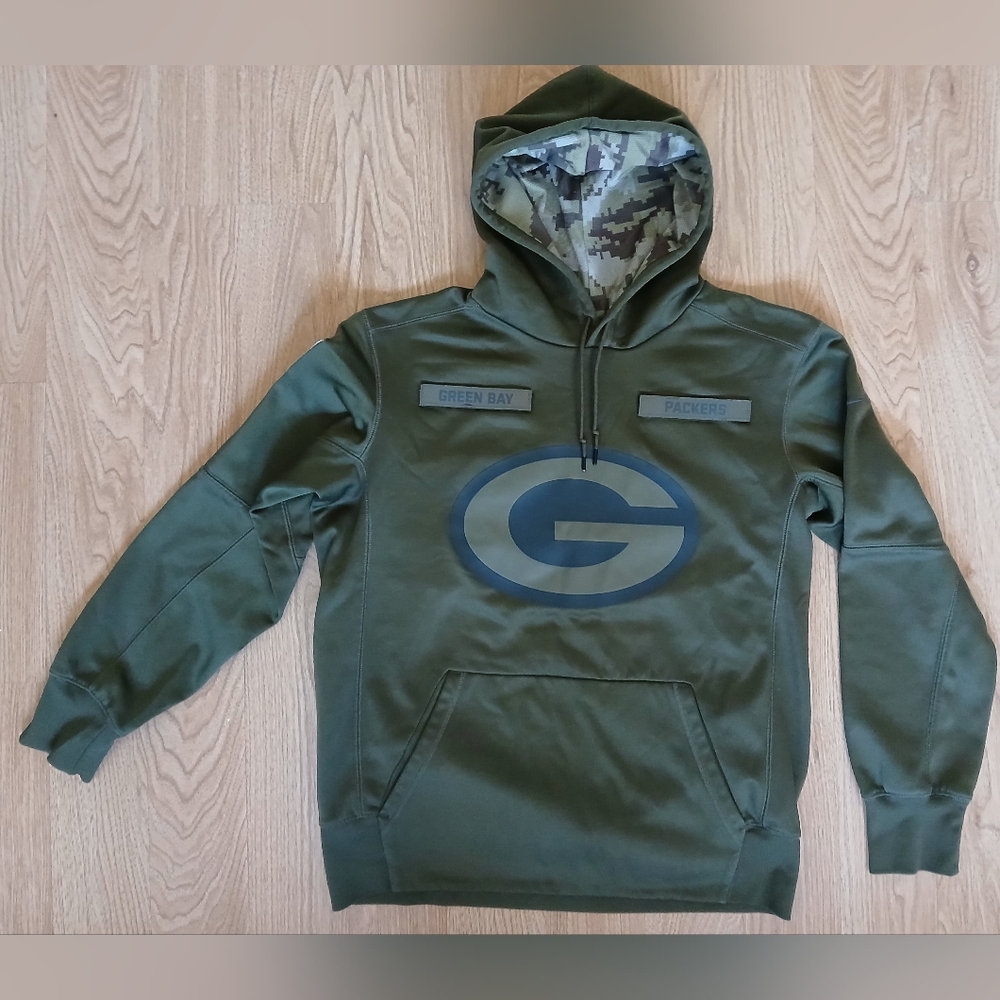 Nike Green and Gray Sweatshirt Hoodie